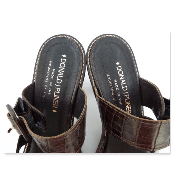 DONALD J PLINER Alligator Slide Sandals from Italy 8.5 - Picture 8 of 8